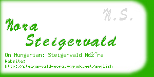 nora steigervald business card